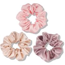 Silk Scrunchies OLESILK 100% seda de amora para dormir o cabelo, pacote com 3 Silk Scrunchies OLESILK 100% seda de amora para dormir o cabelo, pacote com 3