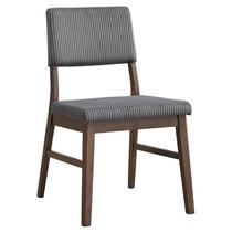 Silla Acme Seda de Madera y Tapizada en Tela Gris (Juego de 2)