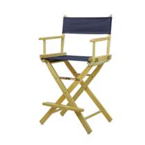 Silla Casual para el Hogar 24" Director en Lona Azul Marino con Madera Natural Silla Casual para el Hogar 24" Director en Lona Azul Marino con Madera Natural
