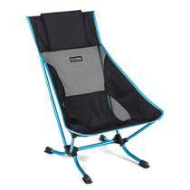 Silla de Camping Helinox Beach Liviana Negra con Bolsillos