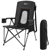 Silla de Camping Portal Plegable Sobredimensionada con Respaldo Alto y Portátil, Soporta 181 kg