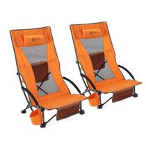 Silla de Playa ARROWHEAD OUTDOOR de Asiento Bajo con Reposacabezas Acolchonado