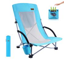 Silla de Playa Nice C Compacta con Respaldo Alto, Nevera y Porta Vasos