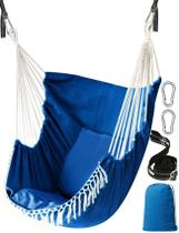 Silla Hamaca Colgante Chihee con 2 Almohadas Azul Real