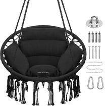 Silla Hamaca Goutime Macramé Boho Colgante con Cojines de Respaldo