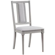 Silla Lateral Acme Marta Madera/Tela Beige y Natural (Juego de 2)