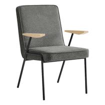 Silla Modway Vista con Apoyabrazos de Madera, Pizarra, 56x69x87 cm