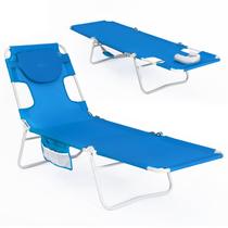 Silla Plegable para Bronceado WEJOY con Agujero para el Rostro, 5 Posiciones, Azul Silla Plegable para Bronceado WEJOY con Agujero para el Rostro, 5 Posiciones, Azul