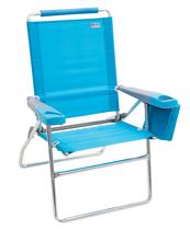 Silla Rio Brands de Altura Extendida 17" Plegable con 4 Posiciones Turquesa