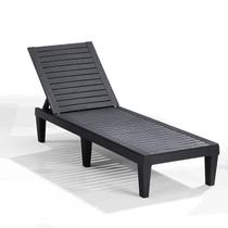 Silla Tumbona para Patio Nestl Negra Impermeable con 5 Posiciones Silla Tumbona para Patio Nestl Negra Impermeable con 5 Posiciones