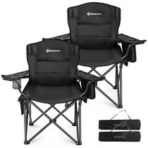 Sillas de Camping FUNDANGO Sobredimensionadas de Alta Resistencia para Adultos Paquete de 2 Sillas de Camping FUNDANGO Sobredimensionadas de Alta Resistencia para Adultos Paquete de 2