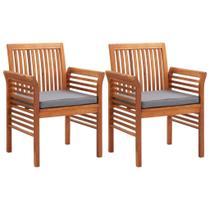 Sillas de Comedor para Jardín Casafoyer de Madera Maciza de Acacia 2 unidades Sillas de Comedor para Jardín Casafoyer de Madera Maciza de Acacia 2 unidades