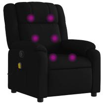 Sillón reclinable con masaje vidaXL en tela negra con función USB Sillón reclinable con masaje vidaXL en tela negra con función USB