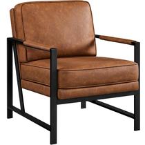 Sillón Yaheetech de PU Cuero Retro para Ocio Color Marrón Claro Sillón Yaheetech de PU Cuero Retro para Ocio Color Marrón Claro