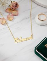 Silmara colar de nome folheado a ouro Silmara colar de nome folheado a ouro
