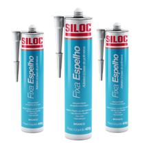 Siloc PU Fixa Espelho Tubo 400G Branco KIT-3UN
