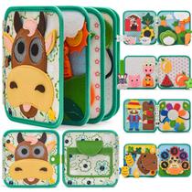 Silouka Montessori Busy Book para crianças de 1 a 3 animais de fazenda Silouka Montessori Busy Book para crianças de 1 a 3 animais de fazenda