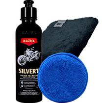 Silvert Polidor Tira Riscos Da Moto Brilho Intenso Razux Toalha Felpuda Silvert Polidor Tira Riscos Da Moto Brilho Intenso Razux Toalha Felpuda