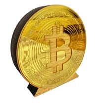 Símbolo 3d Bitcoin - Letreiro De Mesa 16 Cm Criptomoeda