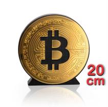 Símbolo 3d Bitcoin - Letreiro De Mesa 20 Cm Criptomoeda