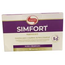 simfort probiotico 30 sachês simfort vitafor para flora intestinal 60g