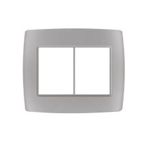 Simon 30 placa 4x4 6 posto h+sup aluminio s-30 (30913-54)