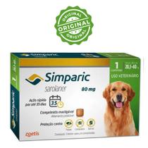 Simparic 01 Comprimido Antipulgas e Carrapatos Cães de 20,1 a 40Kg ORIGINAL