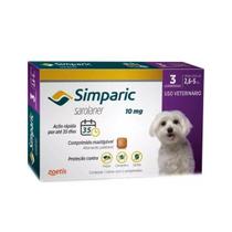 Simparic 10 mg Para Cães 2,6 a 5 kg - 3 comprimidos