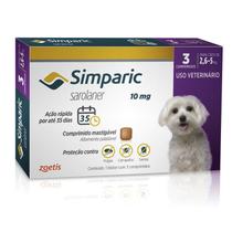 Simparic 10mg Antipulgas para Cães 2,6Kg a 5Kg 3 Comprimidos - Zoetis Simparic 10mg Antipulgas para Cães 2,6Kg a 5Kg 3 Comprimidos - Zoetis
