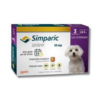 SIMPARIC 10MG Para Cães 2,6 à 5kg - Com 3 Comprimidos