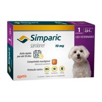 Simparic 10mg para Cães de 2,6 a 5kg com 1 Comprimido Mastigável Simparic 10mg para Cães de 2,6 a 5kg com 1 Comprimido Mastigável