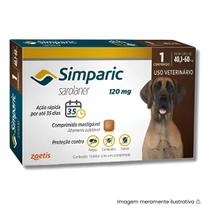 Simparic 120mg 1 Comprimido Cães 40,1 - 60kg Zoetis Quantidade:1comp