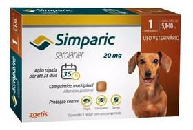 Simparic 20 Mg 5,1 A 10 Kg 1 Unidade Zoetis Simparic 20 Mg 5,1 A 10 Kg 1 Unidade Zoetis