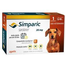 Simparic 20 mg antipulgas e carrapatos para cães 5,1 a 10 kg 1 comprimido - zoetis
