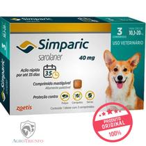 Simparic 40mg 10,1 a 20 kg - 3 comprimidos