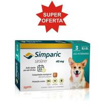 Simparic 40mg Antipulgas Cães 10 A 20 Kg Cx 3 Compr Zoetis