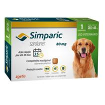 Simparic 80 mg Para Cães de 20 a 40 kg - 1 comprimido - Zoetis
