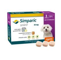 Simparic Antipulgas e Carrapatos 10mg 2,6 a 5kg Zoetis 3cpr Simparic Antipulgas e Carrapatos 10mg 2,6 a 5kg Zoetis 3cpr