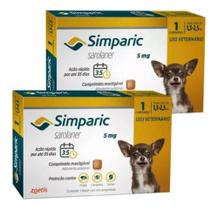 Simparic Antipulgas E Carrapatos 1,3 A 2,5 Kg 5 Mg Kit 2