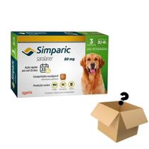 Simparic Antipulgas e Carrapatos 80mg Para Cães de 20 a 40kg 3 Comprimidos + Surpresa Simparic Antipulgas e Carrapatos 80mg Para Cães de 20 a 40kg 3 Comprimidos + Surpresa