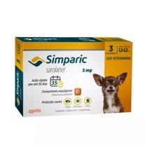 Simparic Antipulgas e Carrapatos Caes 1,3 a 2,5kg c/ 3 Comprimidos