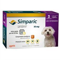 Simparic Antipulgas E Carrapatos Cães 2,6 A 5kg c/3 Comprimidos