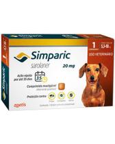 Simparic antipulgas para Cães de 5,1 a 10Kg - 20mg - cx com 1 compr - Zoetis