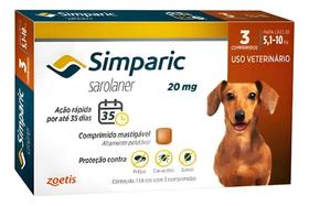 Simparic Contra Pulga Carrapato E Sarna 5,1Kg-10Kg (3 Compr) Simparic Contra Pulga Carrapato E Sarna 5,1Kg-10Kg (3 Compr)