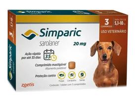 Simparic original zoetis 5-10kg (20mg) 3 comprimidos