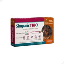 Simparic TRIO Cães 5,1 a 10KG Vermífugo Pulga Carrapato 1com Quantidade:1comp Simparic TRIO Cães 5,1 a 10KG Vermífugo Pulga Carrapato 1com Quantidade:1comp