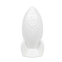 Simple Designs LT2095-WHT Lámpara de Porcelana en Forma de Cohete 32x15x16 cm