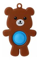 Simple Dimple Fidget Toy Pop Bubble Sensorial Ursinho Marrom