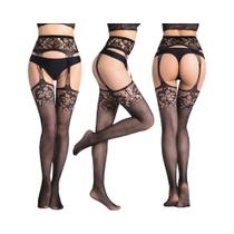 SIMPLEJWEL Fishnet Garter Belt Meia Suspender Meia-calça Coxa Alta Verão Sexy Quente