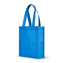 Simplesmente Green Solutions Reusable Gift Bag, Party Favor Bag, Lunch Bag, 8.25 x 10 x 3.5 com alça de 16", azul elétrico, pacote de 25
